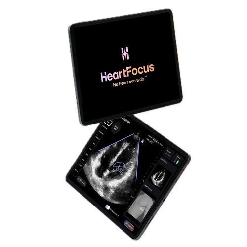 Aplicación para móviles para ecocardiografía - HeartFocus - DESKI - de diagnóstico / para informes / de monitorización