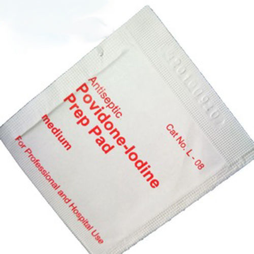 Toallita limpiadora para la higiene de las manos - Povidone iodine Prep Pad - Yangzhou Super Union Medical Material - lote de 100
