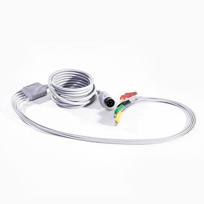 Cable de ECG para monitorización - Reusable One Piece ECG Fixed Cable - Conrui Medical, Inc. - 5 derivaciones / 3 hilos
