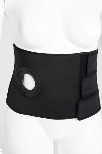 Faja de sujeción abdominal - NOVASTOM - NOVATEX MEDICAL - para adulto / blanda / con abertura para bolsa de colostomía