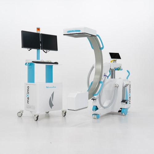 Arco quirúrgico móvil - maXimo - Micronica - con sensor plano / con columna de vídeo