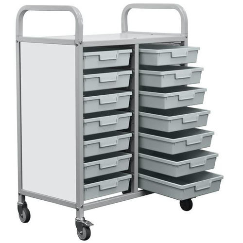 Carro de hospital - HI-MK8AB-2S - Handle-iT - de almacenamiento / con bandejas / modular