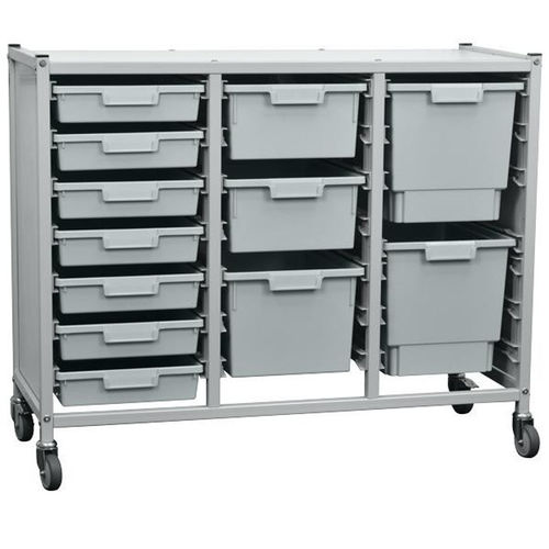 Carro de hospital - HI-MK8AB-3S-71 - Handle-iT - de almacenamiento / con bandejas / móvil