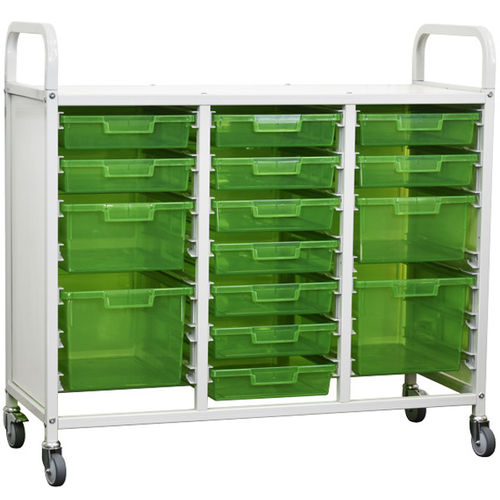Carro de hospital - HI-MK8-3S-71 - Handle-iT - de almacenamiento / con bandejas / modular