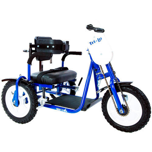 Triciclo reclinado con pedales - Tri-Lo - RMS Rehab - para adulto / negro / azul
