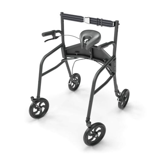 Andador con ruedas con 4 ruedas - LifeGlider - RMS Rehab - con asiento / de altura regulable
