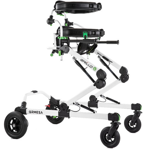 Andador con ruedas con 4 ruedas - Grillo - RMS Rehab - marco de aluminio / con asiento