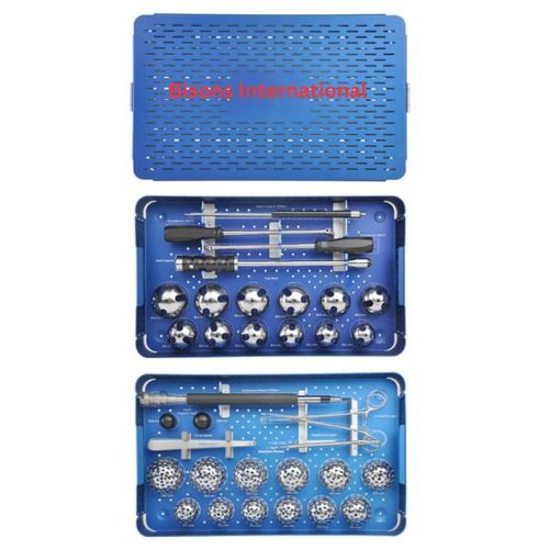Kit de instrumentos para cirugía ortopédica - 8592 - Bisons International - para cirugía de las articulaciones / para implantación de prótesis de cadera
