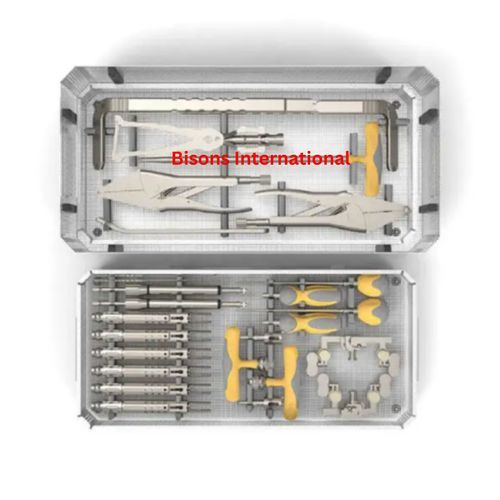 Kit de instrumentos para cirugía ortopédica - BI-001464 - Bisons International - para osteosíntesis del raquis / para cirugía del raquis / para neurocirugía
