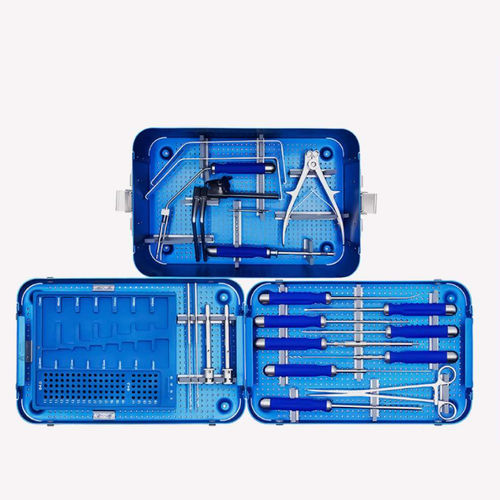 Kit de instrumentos para cirugía del raquis - 9870 - Bisons International - para fusión vertebral / estéril
