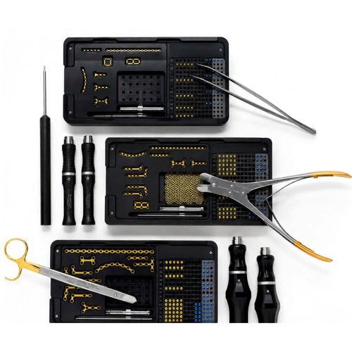 Kit de instrumentos para cirugía maxilofacial - BI-002185 - Bisons International - para cirugía craneomaxilofacial / de acero inoxidable / apto para autoclave
