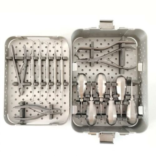 Kit de instrumental veterinario para extracción dental - BI-001566 - Bisons International - para el diagnóstico dental / para cirugía dental / para cánidos