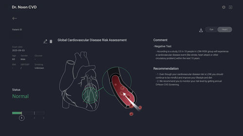 Software de gestión de riesgos de enfermedades - Dr. Noon CVD - Mediwhale Inc. - médico / cardiovascular / inteligencia artificial