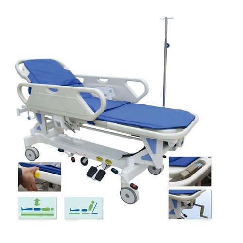 Camilla de examen - YK-TS002 - Topmost Medical Technology Co.,Ltd - de emergencia / con respaldo regulable / de altura variable