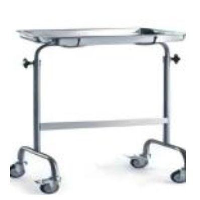 Mesa de Mayo con ruedas - YK-S022 - Topmost Medical Technology Co.,Ltd - de acero inoxidable / manuel