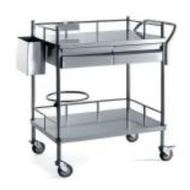 Carro médico - YK-S016 - Topmost Medical Technology Co.,Ltd - para apósitos / de acero inoxidable / 2 estantes