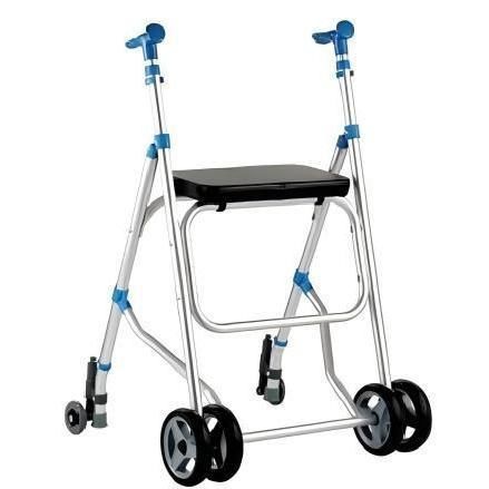 Andador con ruedas con 4 ruedas - YK-6206 - Topmost Medical Technology Co.,Ltd - marco de aluminio / con asiento