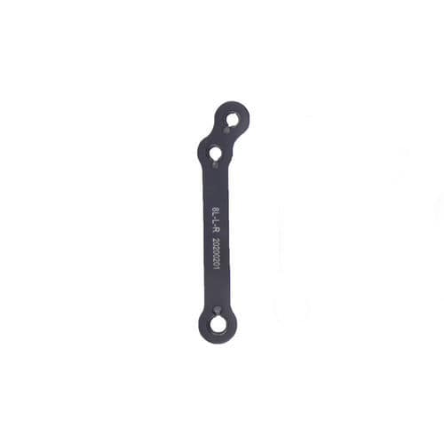 Placa de compresión ósea veterinaria para tibia - 8L-L-R - Biosurgex - bloqueada