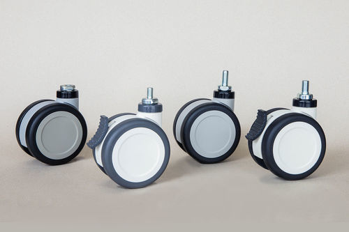 Rueda con freno - KT(SD)-100(PU) - K.Y.C Caster - de poliuretano / giratoria