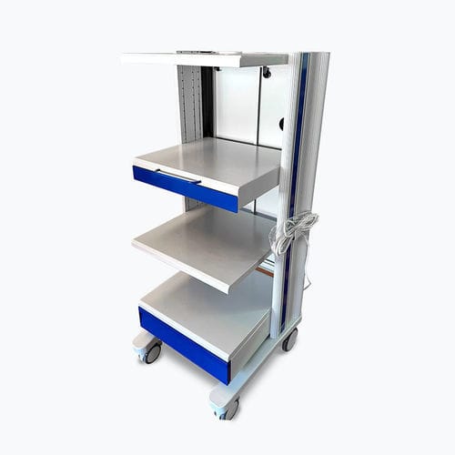 Carro médico - C2 - Mobi-endos - de hospital / para endoscopio / para monitor