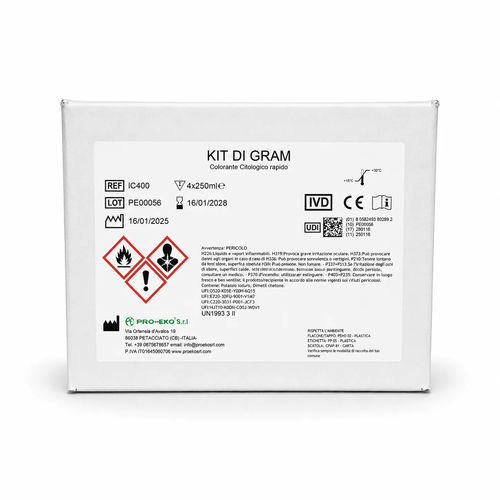 Kit de reactivos solución de coloración - IC400 - Pro-Eko Srl - para microbiología / para bacterias