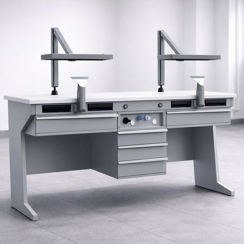 Puesto de trabajo para laboratorio dental de formación - AWB 03 - AVIOR GMBH - con cajones / doble / ergonómico