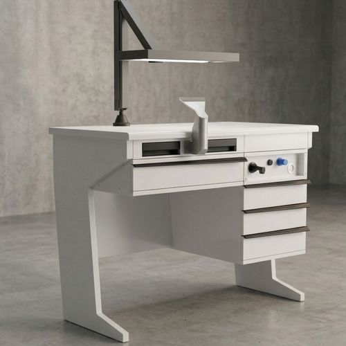 Puesto de trabajo para laboratorio dental de formación - AWB 01 - AVIOR GMBH - con luz / con cajones / con estantes