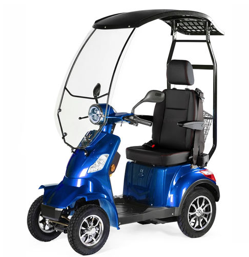 Scooter para movilidad reducida eléctrico - FASR-CAP-BLU - Veleco - con 4 ruedas / con cesto / con cabina