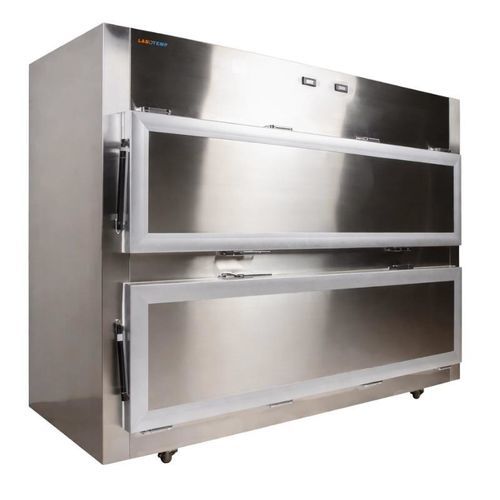 Cámara mortuoria frigorífica para camillas mortuorias - MOR-01 - Labotemp Systems - 2 cuerpos / de carga frontal / con 2 puertas