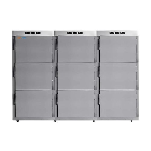 Cámara mortuoria frigorífica para camillas mortuorias - MOR-09 - Labotemp Systems - 9 cuerpos / de carga frontal / con ruedas