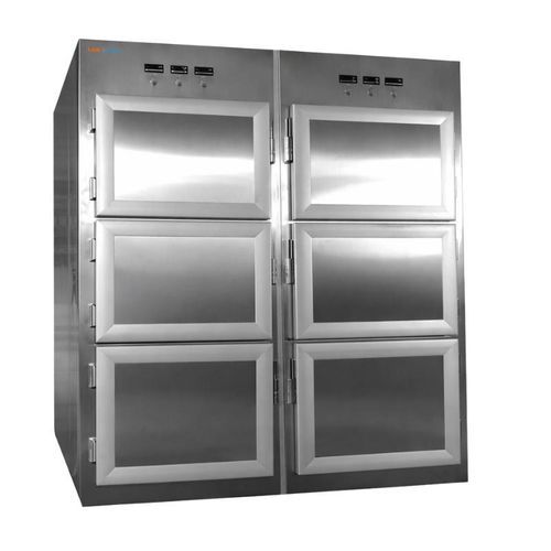 Cámara mortuoria frigorífica para camillas mortuorias - MOR-08 - Labotemp Systems - 6 cuerpos / de carga frontal / con ruedas