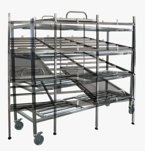 Scaffalatura di stoccaggio para camillas mortuorias - SF-MORTUARYSTORAG-070 - STERIFAG - con ruedas / de acero inoxidable