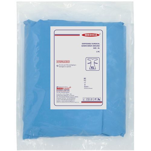 Bata quirúrgica unisex - Medica  - Medicare Hygiene Ltd., - XL / estériles / desechable