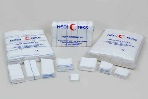 Compresa de gasa de algodón - 1212 series - Mediteks A.Ş. - hipoalergénica / absorbente / cicatrizante