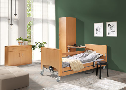 Cama para asistencia domiciliaria - PB 331 LOW - Elbur sp. z o.o. sp.k. - de larga estancia / eléctrica / de altura regulable