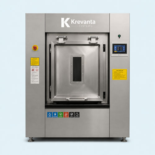 Lavadora-centrifugadora de carga frontal - KS-BW50 - KREVANTA SYSTEMS PRIVATE LIMITED - barrera sanitaria