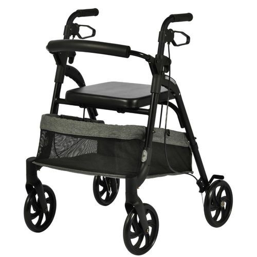 Andador con ruedas con 4 ruedas - 2122 - WALKING STICKS INT. S.L. - para mayores / marco de aluminio / con asiento