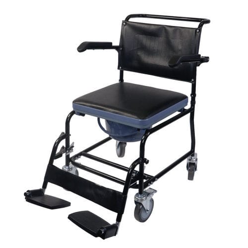 Silla con orinal para personas con movilidad reducida - 2230 - WALKING STICKS INT. S.L. - con reposabrazos / con ruedas / con cubo