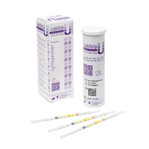 Tira de prueba de enfermedades del hígado - LabStrip U12 mALB - 77 Elektronika - de diabetes / multiparamétrica / de microalbúmina