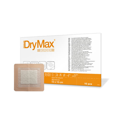 Apósito cutáneo de silicona - DryMax Border - Absorbest - estéril / transpirable / estanco