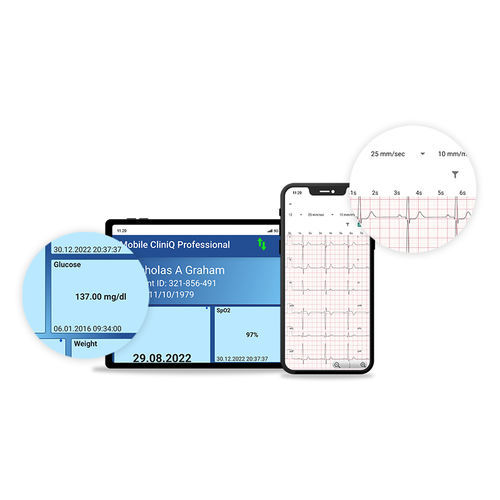 Aplicación Android de monitorización - Mobile-CliniQ® - Aerotel Medical Systems - de registro / para ECG / de corazón