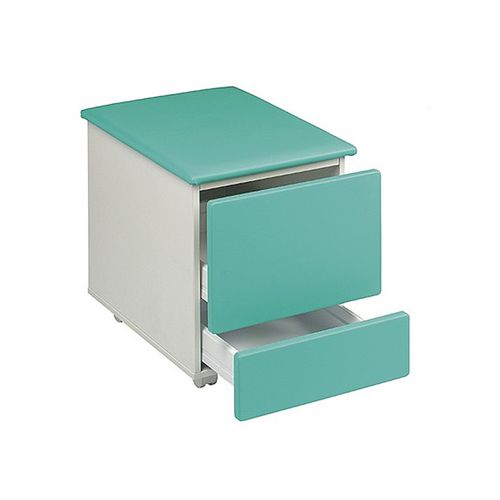 Armario de hospital - UF 580 series - AGA Sanitätsartikel - móvil / verde / 2 cajones