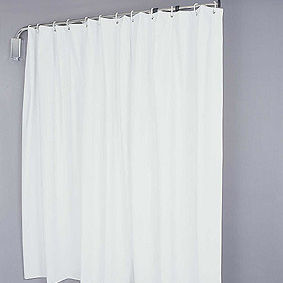 Biombo médico de pared - 3403 series - Agencinox - telescópico / 1 panel / con cortina