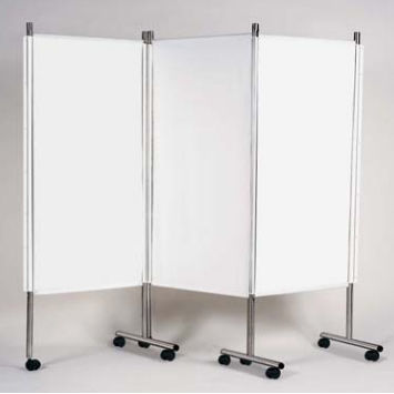 Biombo médico con ruedas - 3503 series - Agencinox - 3 paneles / con cortina