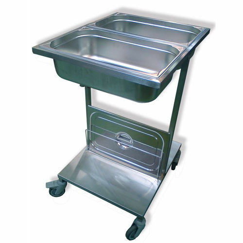 Carro de esterilización - Agencinox - de acero inoxidable / con bandejas / con compartimentos
