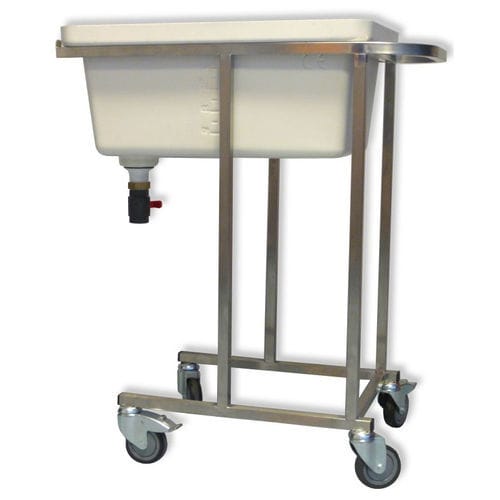 Carro médico - Agencinox - de limpieza / de acero inoxidable / con bandejas