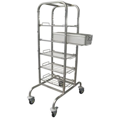 Carro médico - Agencinox - de uso general / multifunción / de acero inoxidable