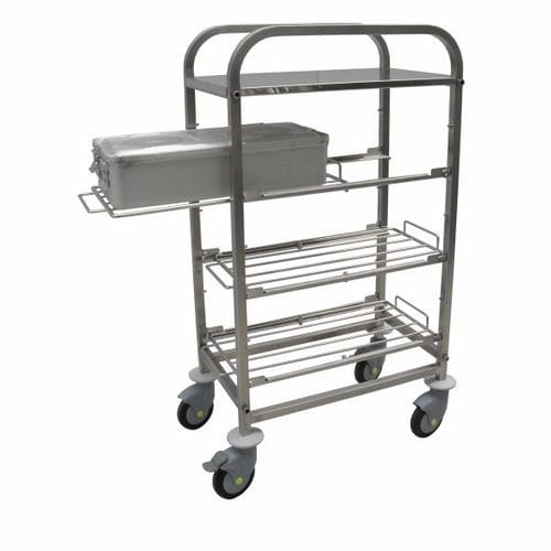 Carro médico - Agencinox - para instrumental / para transporte / de acero inoxidable