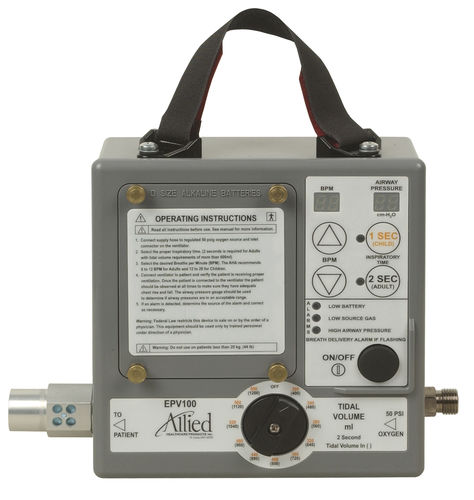 Ventilador de emergencia - EPV100  - Allied Healthcare Products - portátil