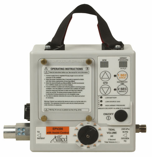 Ventilador de emergencia - EPV200 - Allied Healthcare Products - de transporte / no invasivo / portátil